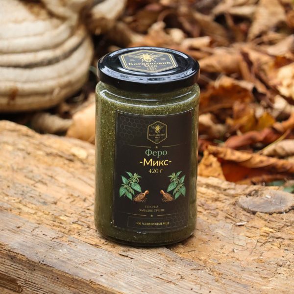 Ferro Mix 420 g — pogled odozgo na teglu, Med Bogdanović