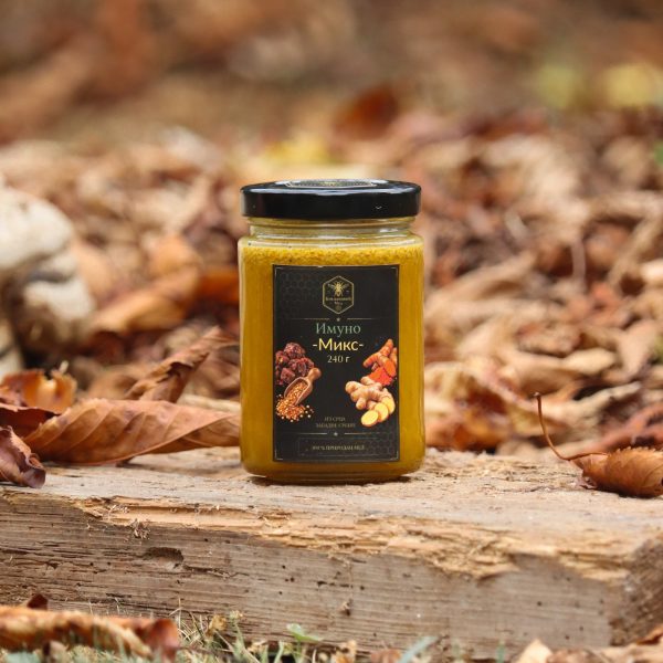 Imuno Mix 240 g — prednja strana tegle, Med Bogdanović